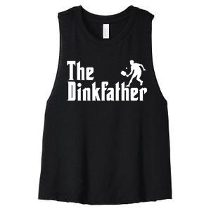 The Dinkfather Funny Pickleball Women's Racerback Cropped Tank