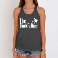 The Dinkfather Funny Pickleball Women's Knotted Racerback Tank