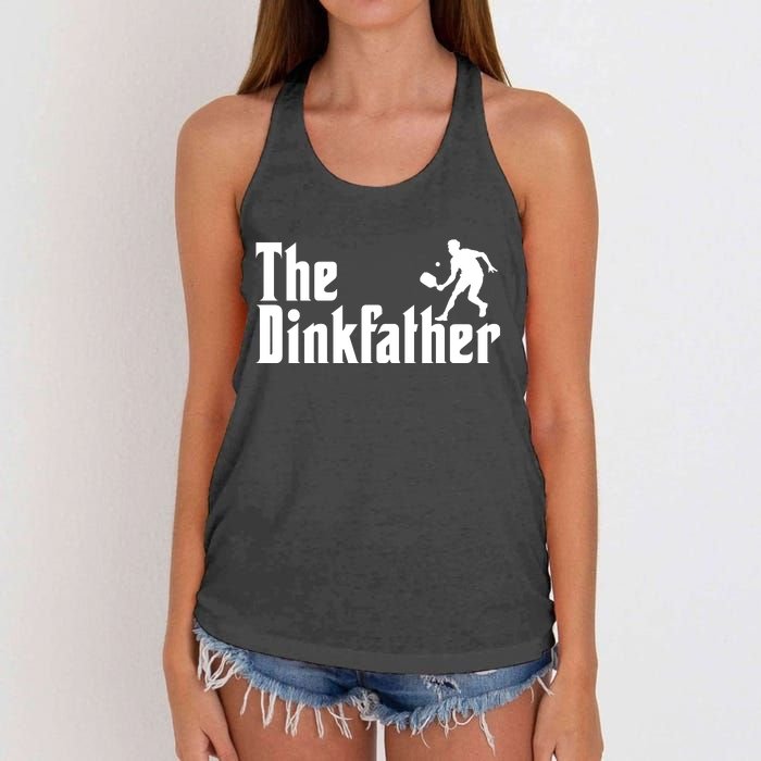 The Dinkfather Funny Pickleball Women's Knotted Racerback Tank