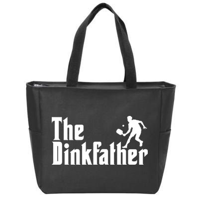The Dinkfather Funny Pickleball Zip Tote Bag