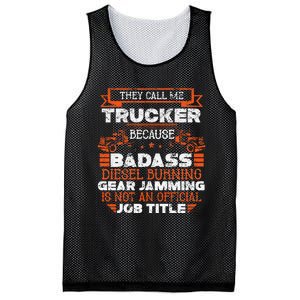 Truck Driver Funny Big Trucking Badass Diesel Trucker Mesh Reversible Basketball Jersey Tank