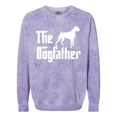 The Dog Father T Boxer Dog Lover Gift For Men Dad Colorblast Crewneck Sweatshirt