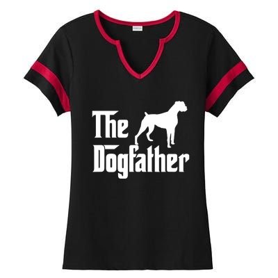 The Dog Father T Boxer Dog Lover Gift For Men Dad Ladies Halftime Notch Neck Tee