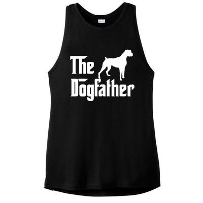 The Dog Father T Boxer Dog Lover Gift For Men Dad Ladies PosiCharge Tri-Blend Wicking Tank