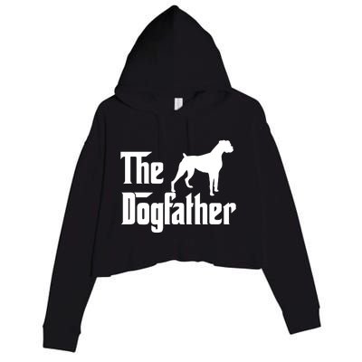 The Dog Father T Boxer Dog Lover Gift For Men Dad Crop Fleece Hoodie