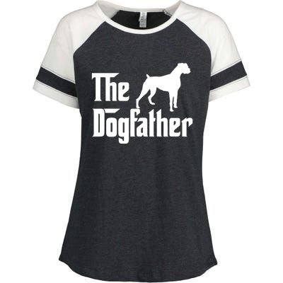 The Dog Father T Boxer Dog Lover Gift For Men Dad Enza Ladies Jersey Colorblock Tee