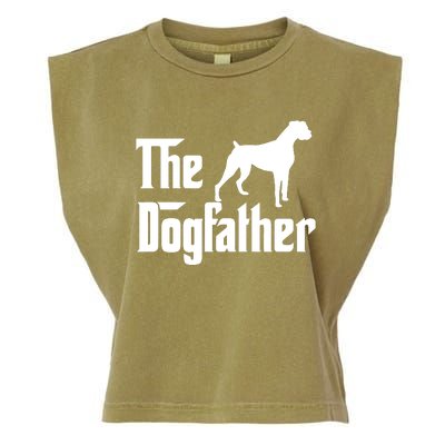 The Dog Father T Boxer Dog Lover Gift For Men Dad Garment-Dyed Women's Muscle Tee