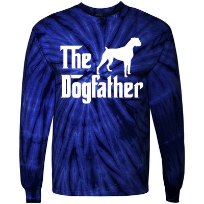 The Dog Father T Boxer Dog Lover Gift For Men Dad Tie-Dye Long Sleeve Shirt