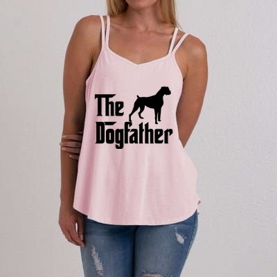 The Dog Father T Boxer Dog Lover Gift For Men Dad Women's Strappy Tank