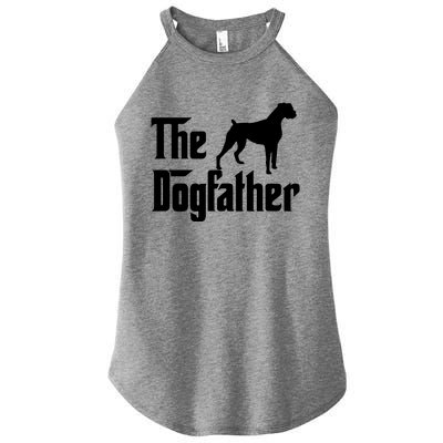 The Dog Father T Boxer Dog Lover Gift For Men Dad Women's Perfect Tri Rocker Tank