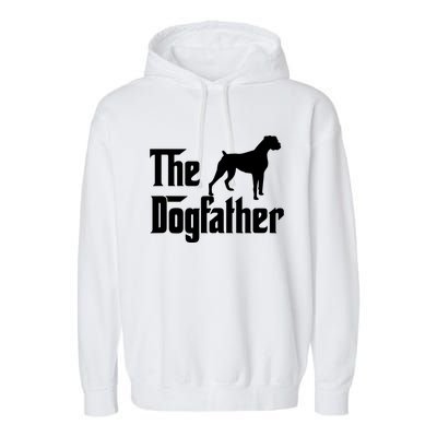 The Dog Father T Boxer Dog Lover Gift For Men Dad Garment-Dyed Fleece Hoodie