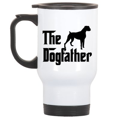 The Dog Father T Boxer Dog Lover Gift For Men Dad Stainless Steel Travel Mug