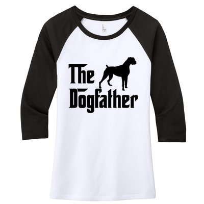 The Dog Father T Boxer Dog Lover Gift For Men Dad Women's Tri-Blend 3/4-Sleeve Raglan Shirt