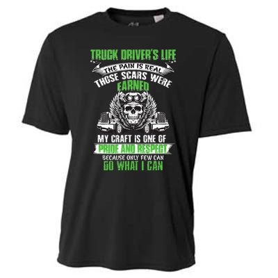 Truck Driver Funny Trucker Worker Truck Driving Cooling Performance Crew T-Shirt