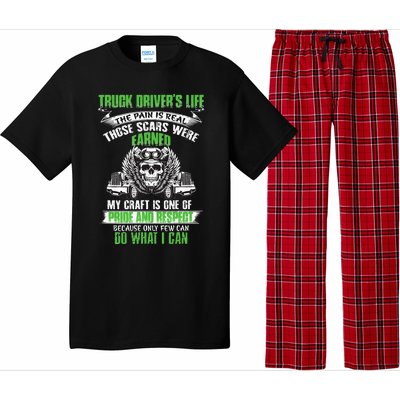 Truck Driver Funny Trucker Worker Truck Driving Pajama Set