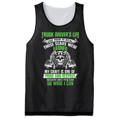 Truck Driver Funny Trucker Worker Truck Driving Mesh Reversible Basketball Jersey Tank