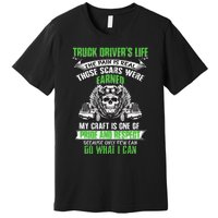 Truck Driver Funny Trucker Worker Truck Driving Premium T-Shirt