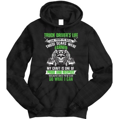 Truck Driver Funny Trucker Worker Truck Driving Tie Dye Hoodie