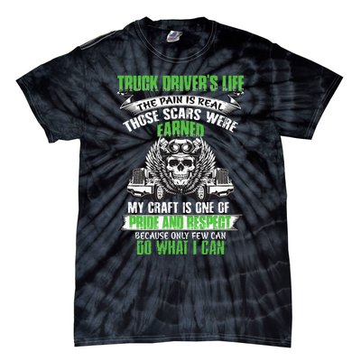 Truck Driver Funny Trucker Worker Truck Driving Tie-Dye T-Shirt