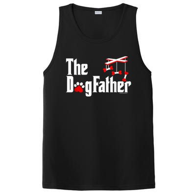 The Dogfather Funny Cute Dog Fathers Day Dad Doggo PosiCharge Competitor Tank