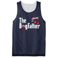 The Dogfather Funny Cute Dog Fathers Day Dad Doggo Mesh Reversible Basketball Jersey Tank