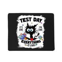 Test Day Funny Stressed Cat Teacher Student Testing Day  Mousepad