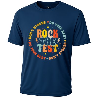Testing Day For Teachers Student Rock The Test Cooling Performance Crew T-Shirt