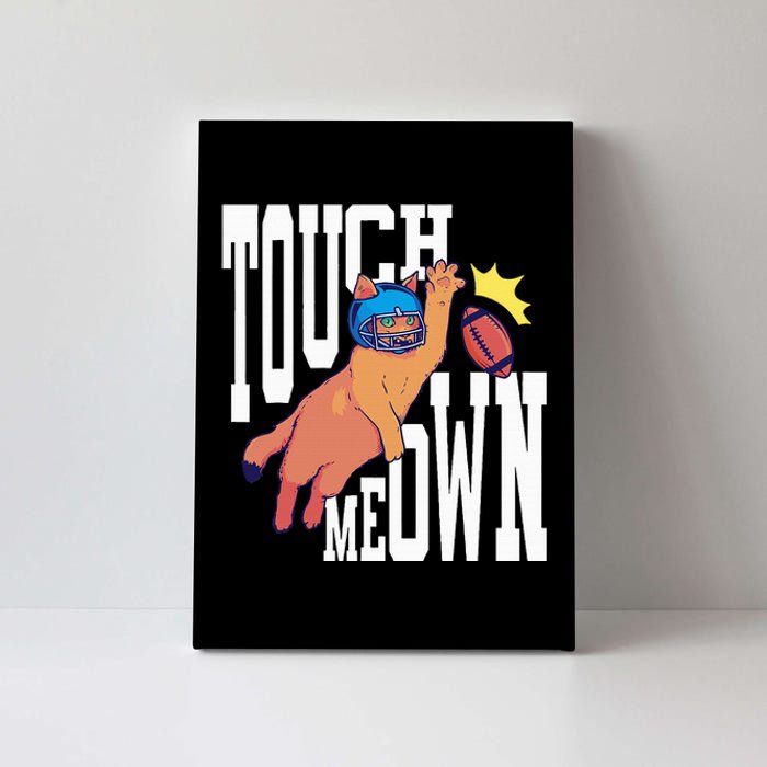 Touch Down Football Cat Canvas