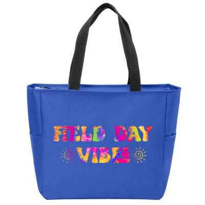 Tie Dye Field Day Vibes Last Day Of School Field Day Teacher Gift Zip Tote Bag