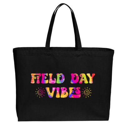 Tie Dye Field Day Vibes Last Day Of School Field Day Teacher Gift Cotton Canvas Jumbo Tote