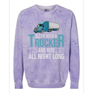 Truck Driver Funny Big Trucking Trucker Colorblast Crewneck Sweatshirt