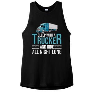 Truck Driver Funny Big Trucking Trucker Ladies PosiCharge Tri-Blend Wicking Tank