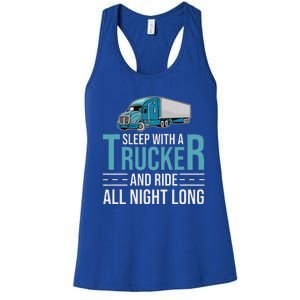 Truck Driver Funny Big Trucking Trucker Women's Racerback Tank