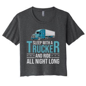 Truck Driver Funny Big Trucking Trucker Women's Crop Top Tee