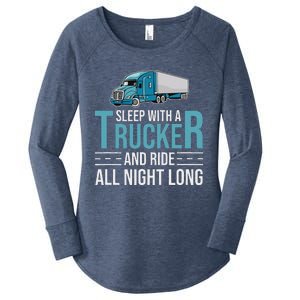 Truck Driver Funny Big Trucking Trucker Women's Perfect Tri Tunic Long Sleeve Shirt