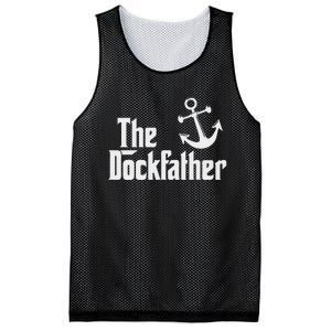 The Dockfather Funny Boating Fishing Boat Dad Captain Boater Mesh Reversible Basketball Jersey Tank