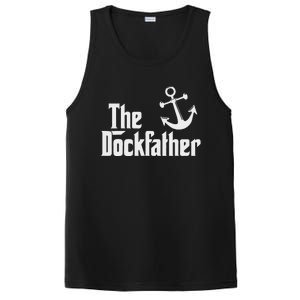 The Dockfather Funny Boating Fishing Boat Dad Captain Boater PosiCharge Competitor Tank