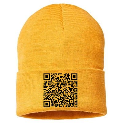 Trump Dancing Funny Code Barre 2025 Sustainable Knit Beanie