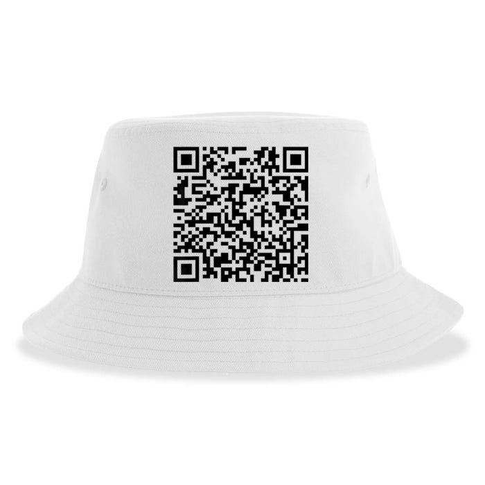 Trump Dancing Funny Code Barre 2025 Sustainable Bucket Hat