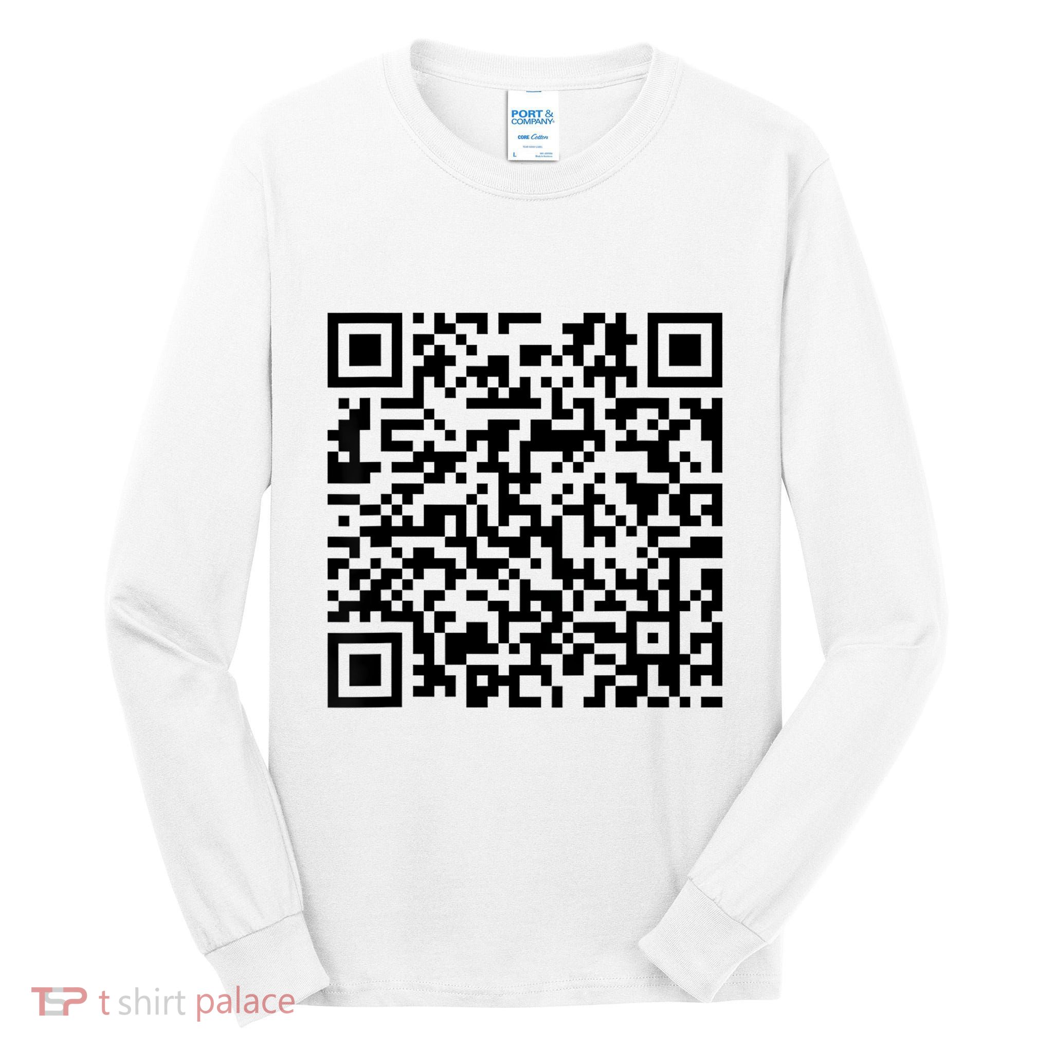 Trump Dancing Funny Code Barre 2025 Tall Long Sleeve T-Shirt