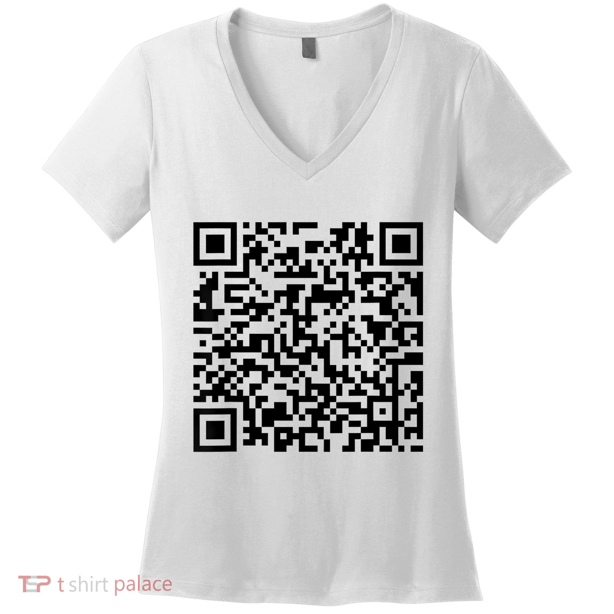 Trump Dancing Funny Code Barre 2025 Women's V-Neck T-Shirt