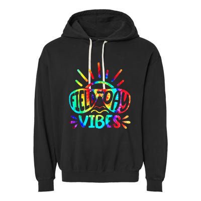 Tie Dye Field Day Vibes Last Day Of School Field Day Teacher Garment-Dyed Fleece Hoodie