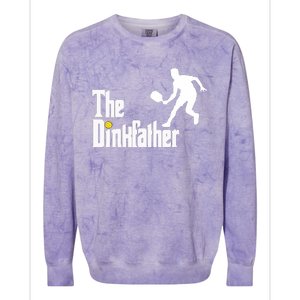 The Dink Father Pickleball Dad Funny Pickleball Colorblast Crewneck Sweatshirt