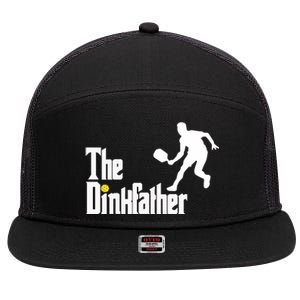 The Dink Father Pickleball Dad Funny Pickleball 7 Panel Mesh Trucker Snapback Hat