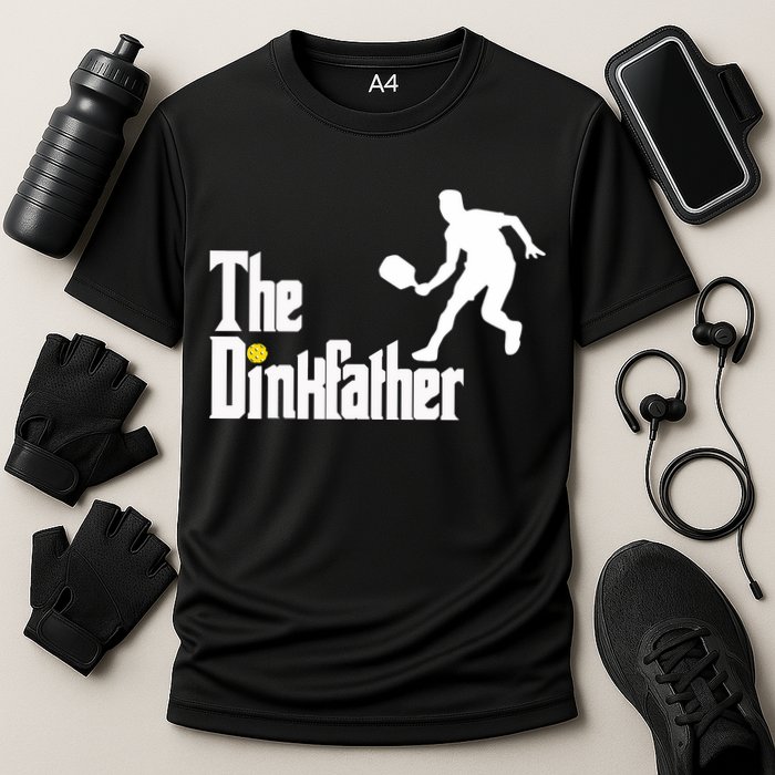The Dink Father Pickleball Dad Funny Pickleball Cooling Performance Crew T-Shirt