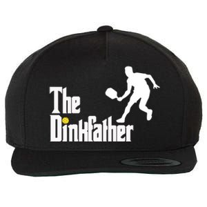 The Dink Father Pickleball Dad Funny Pickleball Wool Snapback Cap