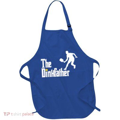The Dink Father Pickleball Dad Funny Pickleball Full-Length Apron With Pockets