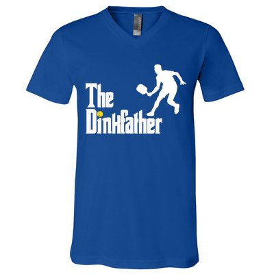 The Dink Father Pickleball Dad Funny Pickleball V-Neck T-Shirt