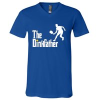 The Dink Father Pickleball Dad Funny Pickleball V-Neck T-Shirt