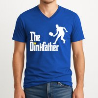 The Dink Father Pickleball Dad Funny Pickleball V-Neck T-Shirt